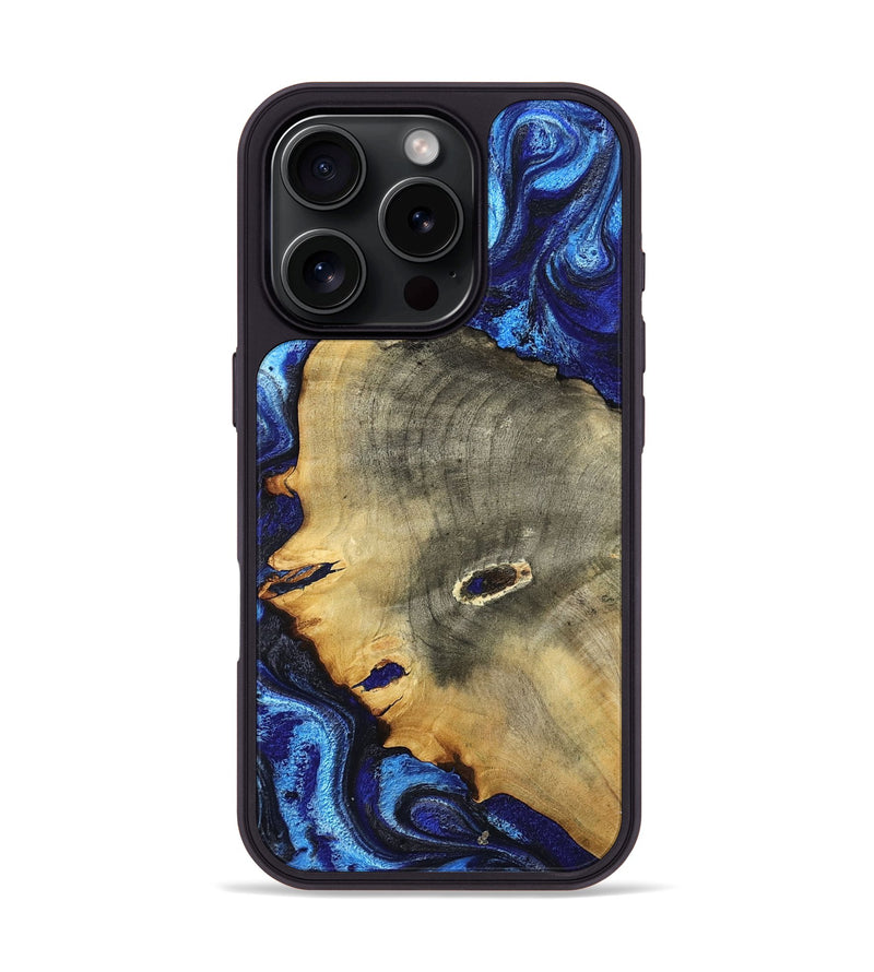 iPhone 16 Pro Wood Phone Case - Zayn (Blue, 797073)