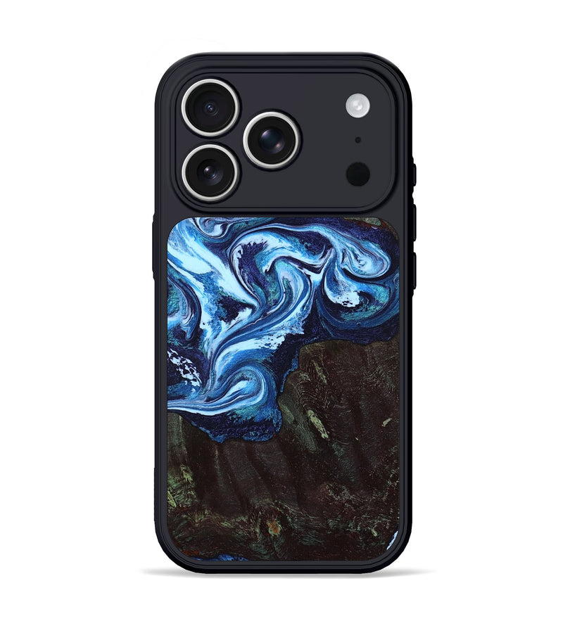 iPhone 17 Pro Wood Phone Case - Kellan (Blue, 797075)
