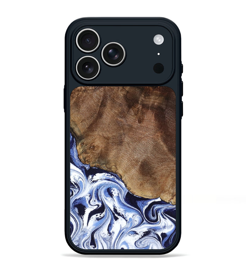 iPhone 17 Pro Max Wood Phone Case - Kelley (Blue, 797079)
