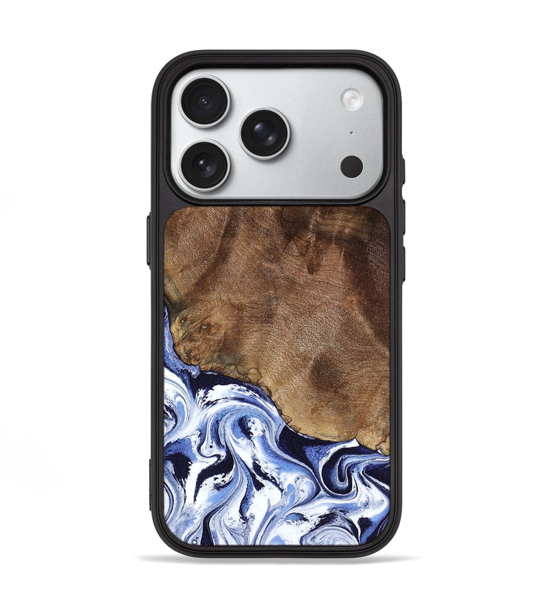 iPhone 18 Pro Wood Phone Case - Kelley (Blue, 797079)