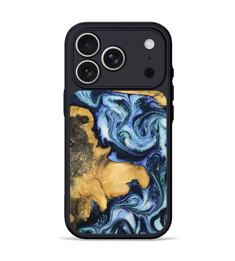 iPhone 17 Pro Wood Phone Case - Kensley (Blue, 797084)