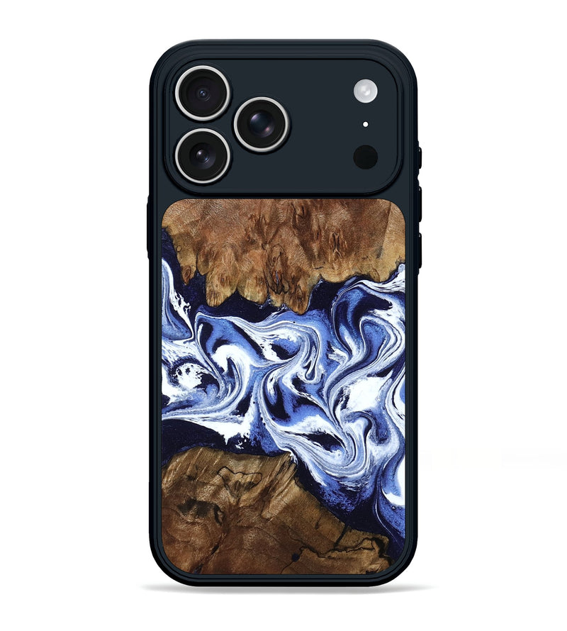 iPhone 17 Pro Max Wood Phone Case - Jerome (Blue, 797088)