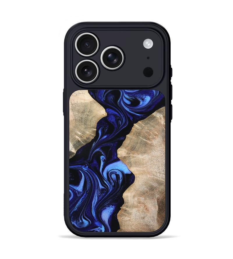 iPhone 17 Pro Wood Phone Case - Hamza (Blue, 797089)