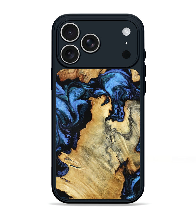 iPhone 17 Pro Max Wood Phone Case - Otho (Blue, 797105)