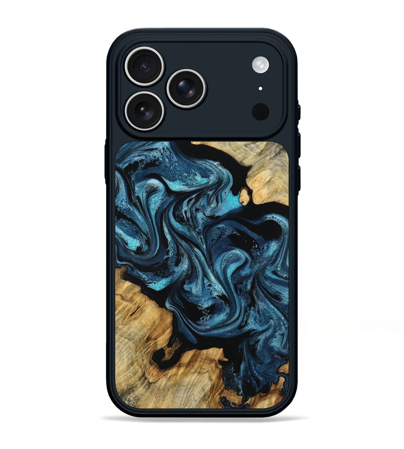 iPhone 17 Pro Max Wood Phone Case - Jazmyne (Blue, 797107)
