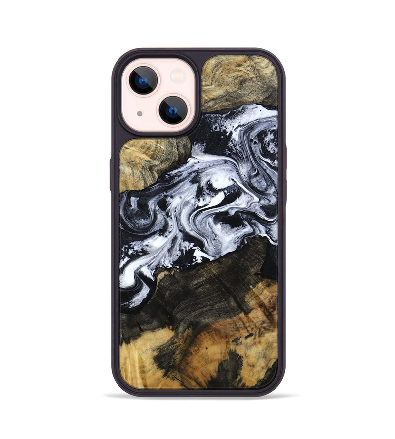 iPhone 14 Wood Phone Case - Dallas (Black & White, 797135)