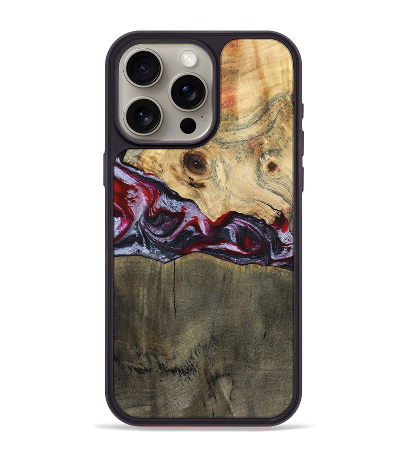 iPhone 15 Pro Max Wood Phone Case - Jarrett (Red, 797142)