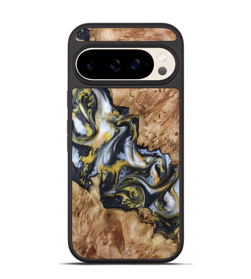 Pixel 10 Pro Wood Phone Case - Ed (Black & White, 797158)