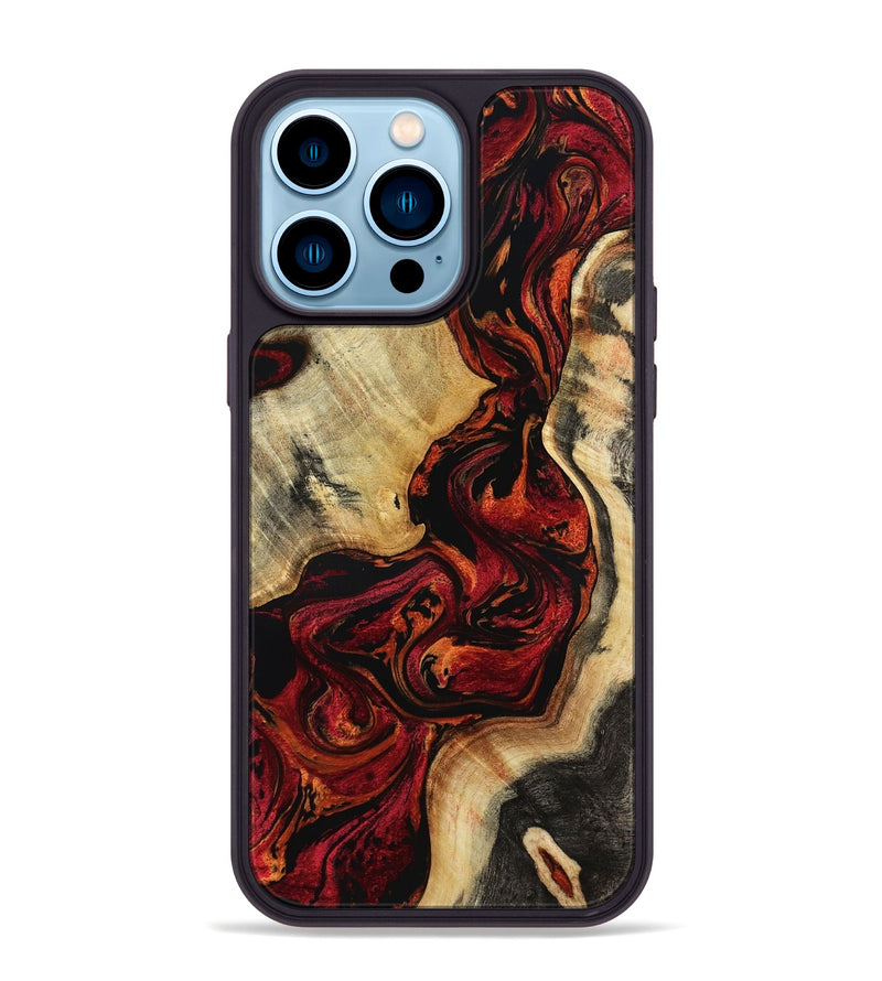 iPhone 14 Pro Max Wood Phone Case - Hugo (Red, 797165)