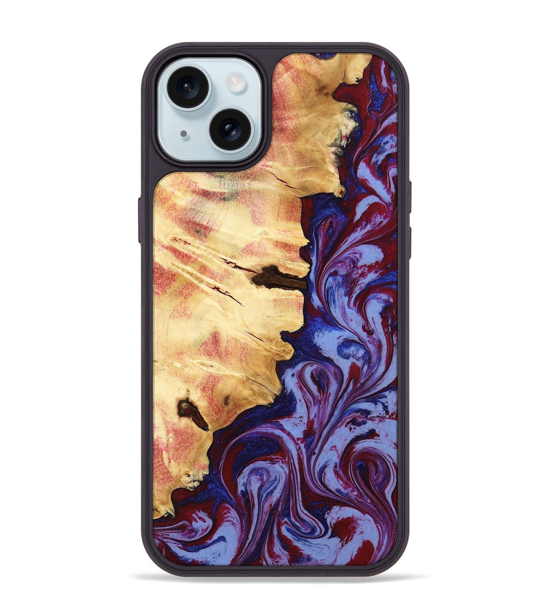 iPhone 15 Plus Wood Phone Case - Jasmin (Red, 797174)