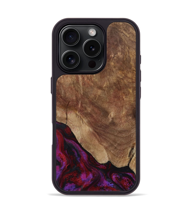 iPhone 16 Pro Wood Phone Case - Dino (Red, 797177)