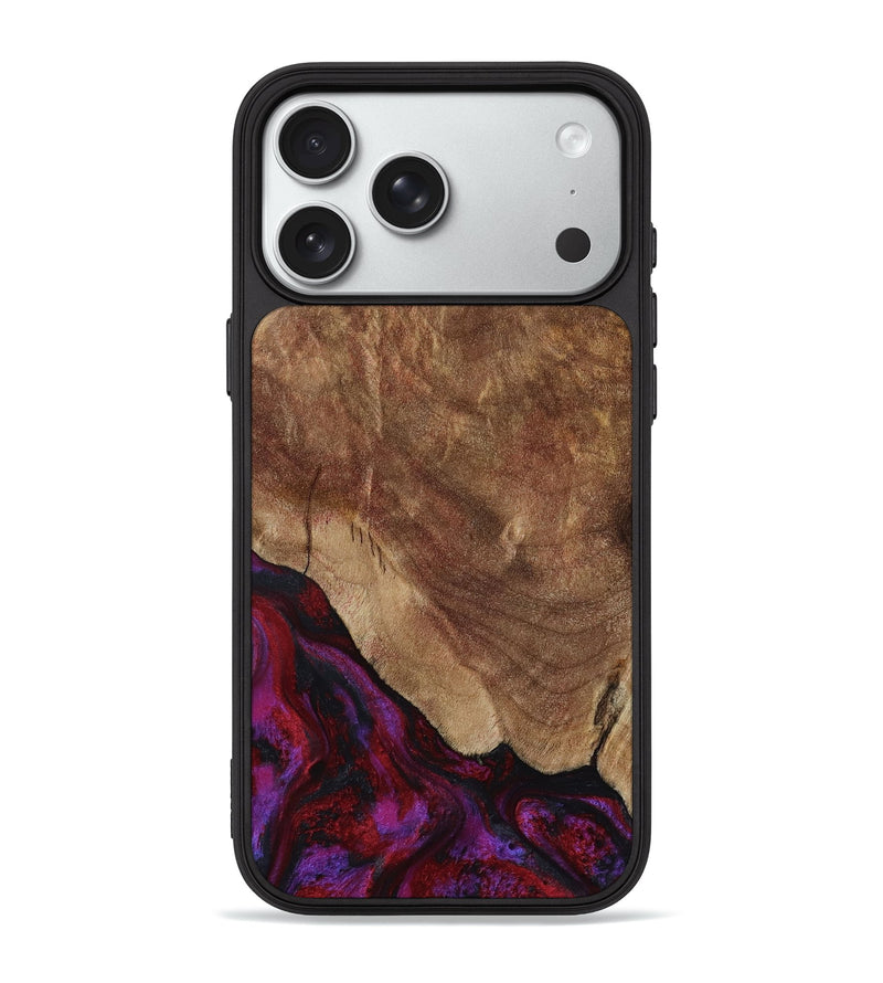 iPhone 18 Pro Max Wood Phone Case - Dino (Red, 797177)