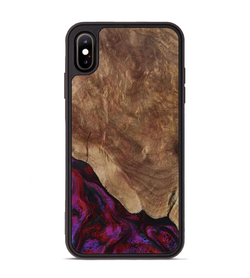 iPhone Xs Max Wood Phone Case - Dino (Red, 797177)