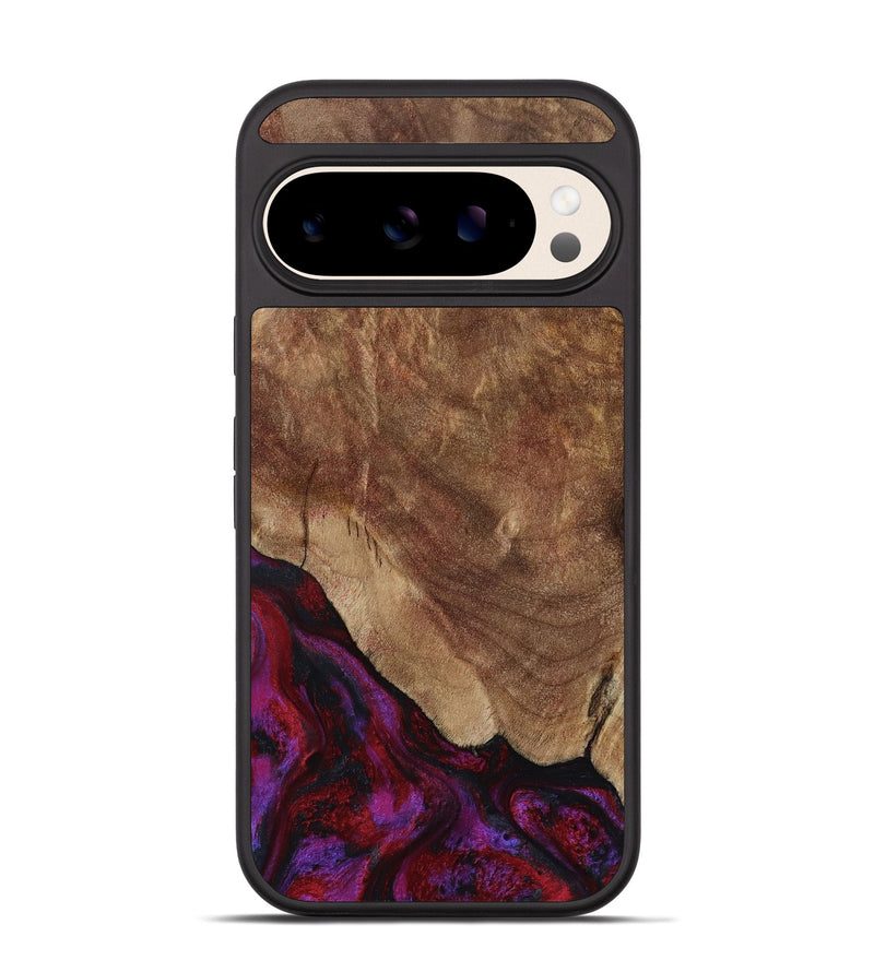 Pixel 10 Wood Phone Case - Dino (Red, 797177)