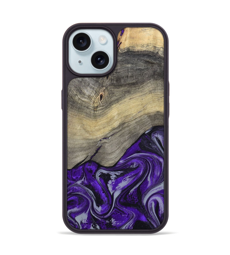 iPhone 15 Wood Phone Case - Antoine (Purple, 797188)