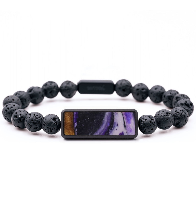 Lava Bead ResinArt Bracelet - Matt (Purple, 797202)