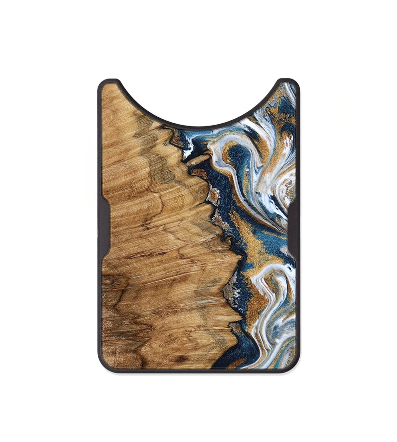 Alloy Wood Wallet - Alonza (Teal & Gold, 797322)