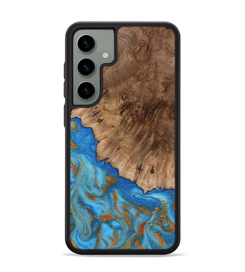 Galaxy S24 Plus Wood Phone Case - Mandie (Teal & Gold, 797325)
