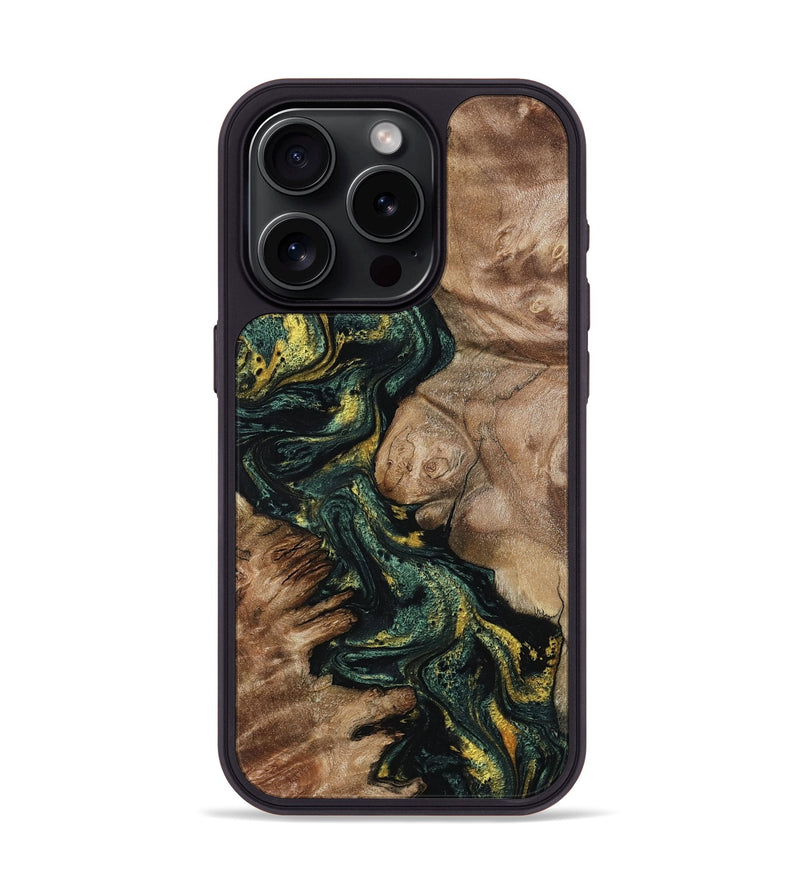 iPhone 15 Pro Wood Phone Case - Jammie (Green, 797349)