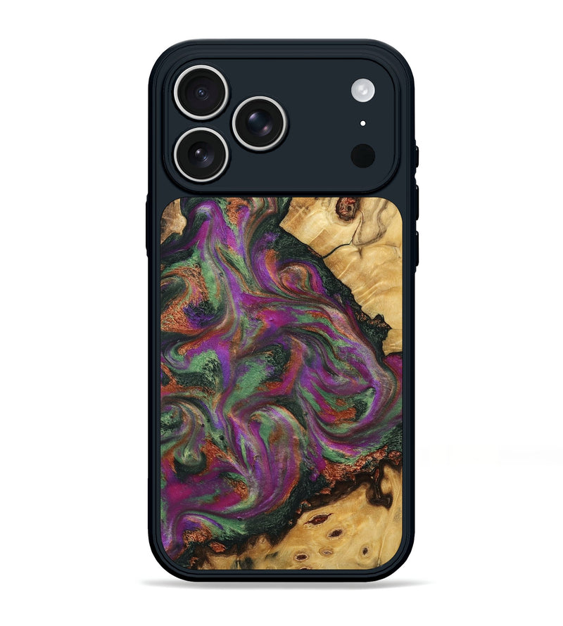 iPhone 17 Pro Max Wood Phone Case - Audra (Green, 797353)