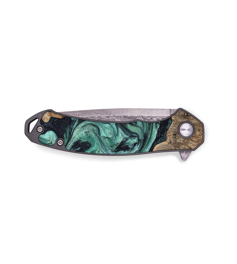 EDC Wood Pocket Knife - Shanta (Green, 797354)