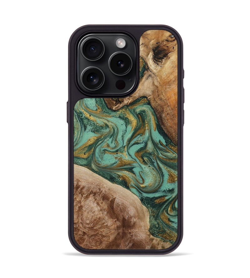iPhone 15 Pro Wood Phone Case - Lilith (Green, 797364)