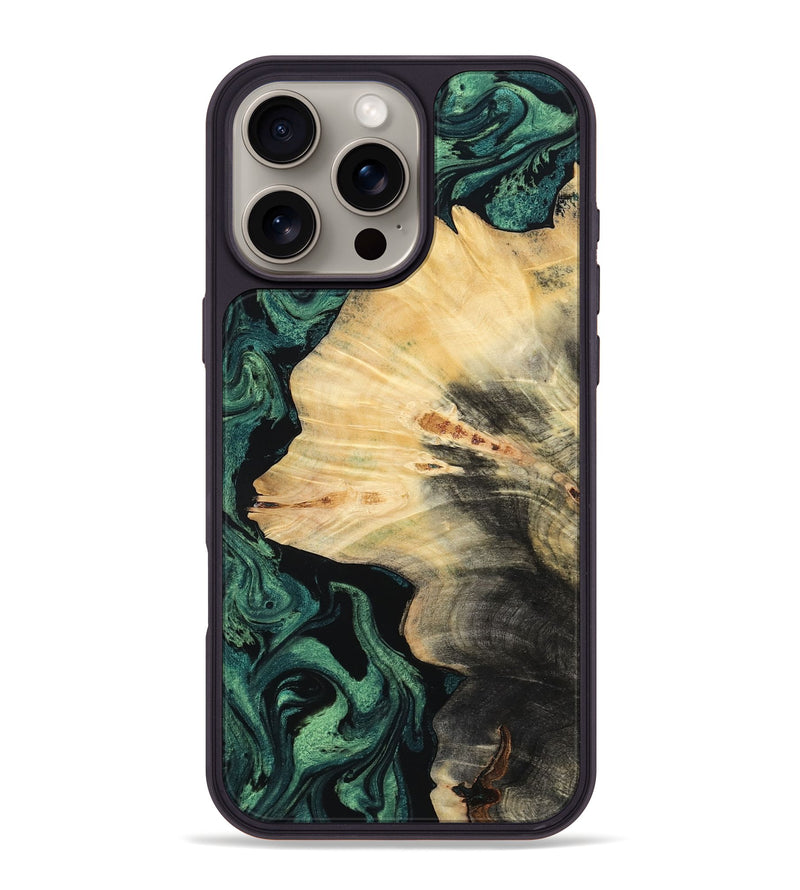 iPhone 16 Pro Max Wood Phone Case - Jolie (Green, 797367)