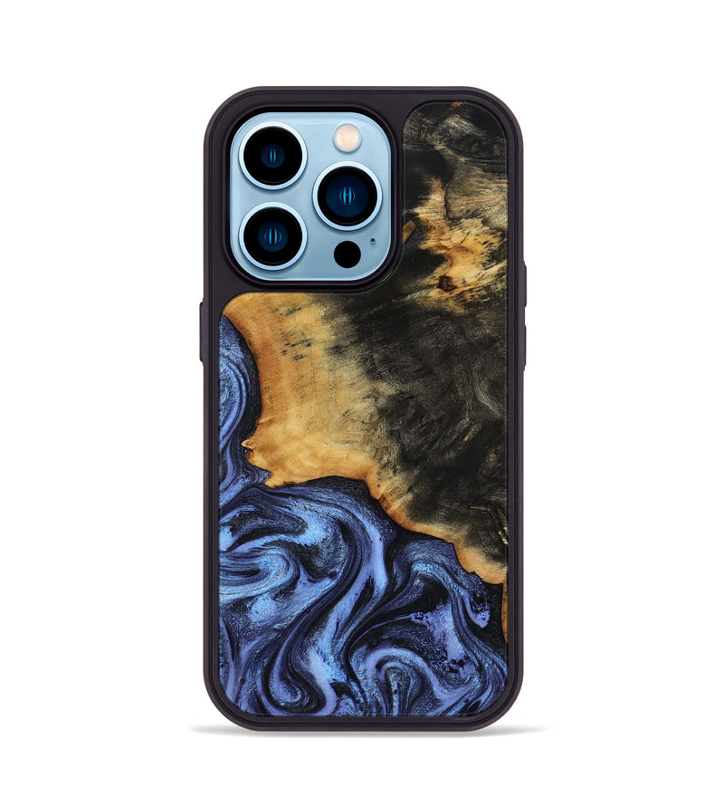 iPhone 14 Pro Wood Phone Case - Enrique (Blue, 797368)