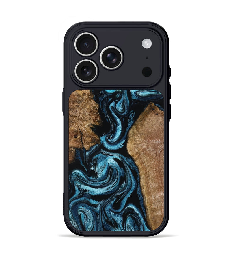 iPhone 17 Pro Wood Phone Case - Luka (Blue, 797372)