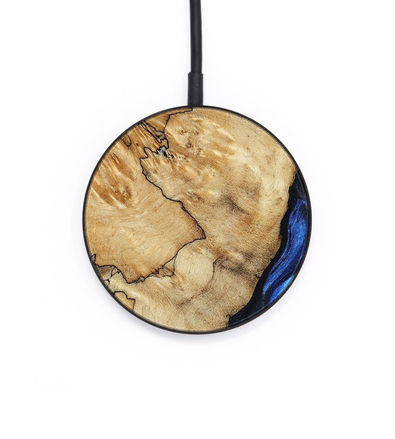 Circle Wood Wireless Charger - Jayden (Blue, 797377)