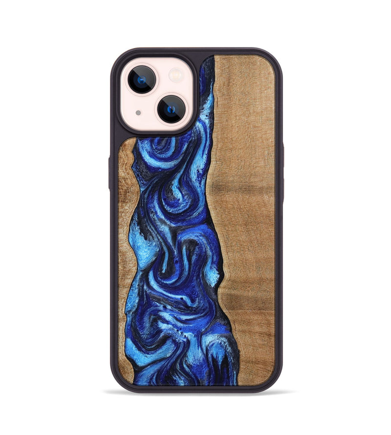 iPhone 14 Wood Phone Case - Jolie (Blue, 797394)
