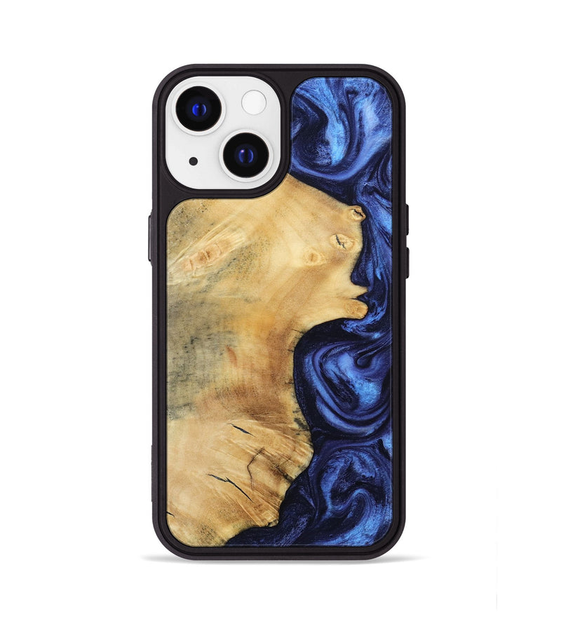 iPhone 13 Wood Phone Case - Mael (Blue, 797395)