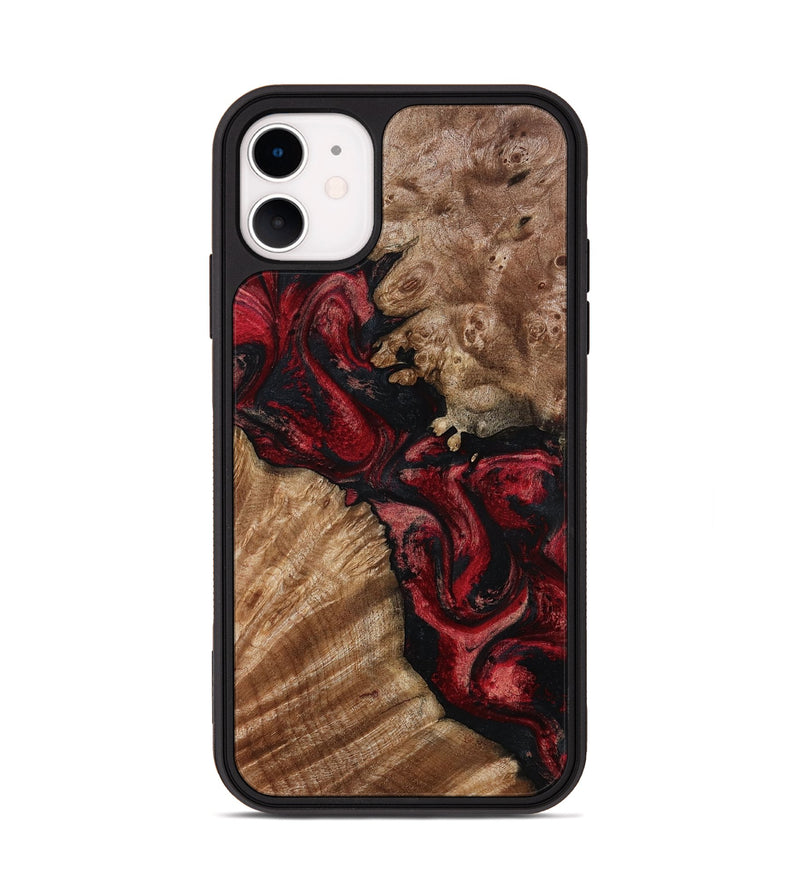 iPhone 11 Wood Phone Case - June (Red, 797398)