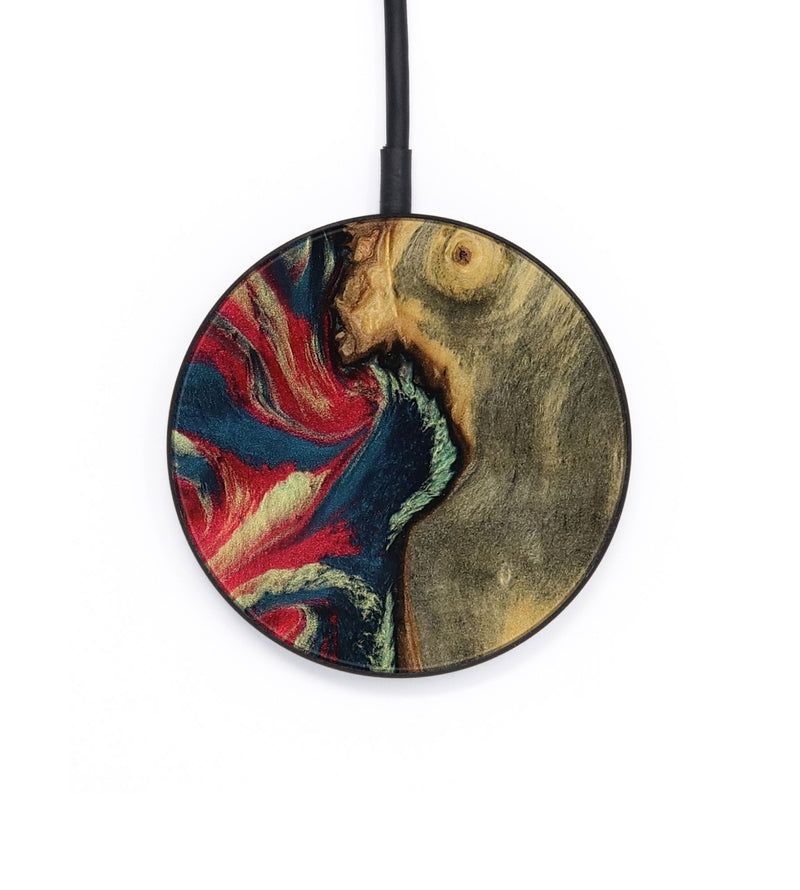 Circle Wood Wireless Charger - Shelly (Red, 797399)