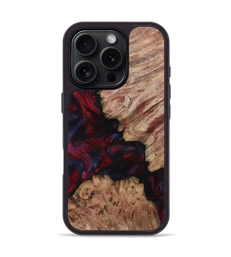 iPhone 16 Pro Wood Phone Case - Emerson (Red, 797400)