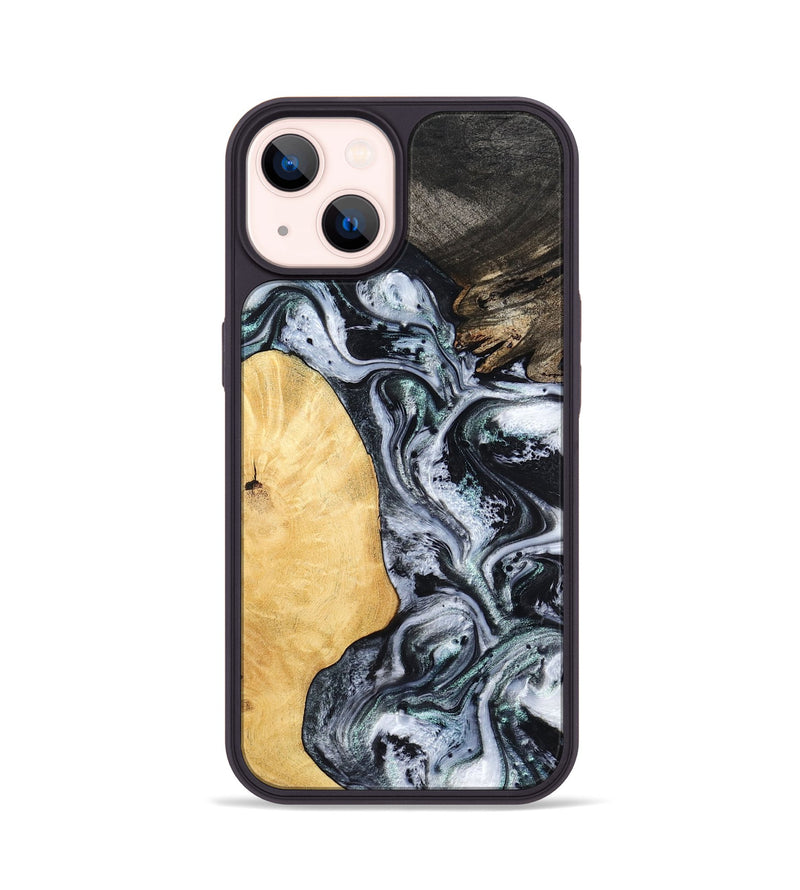 iPhone 14 Wood Phone Case - Leota (Black & White, 797405)