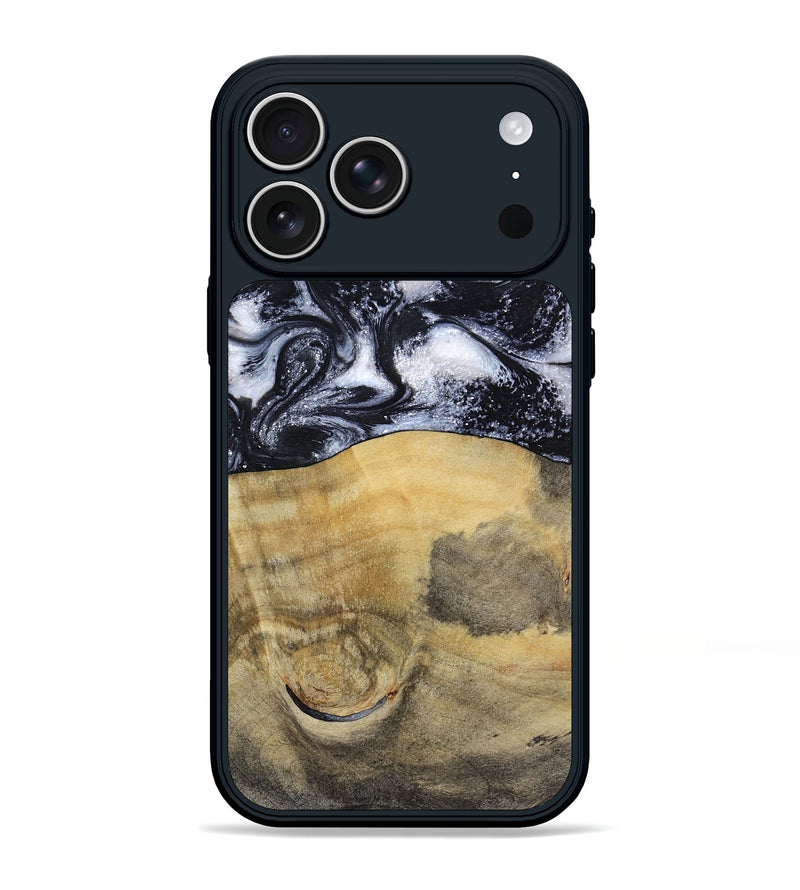 iPhone 17 Pro Max Wood Phone Case - Joseph (Black & White, 797406)