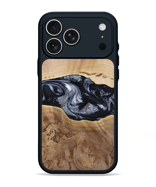 iPhone 17 Pro Max Wood Phone Case - Bryce (Black & White, 797408)