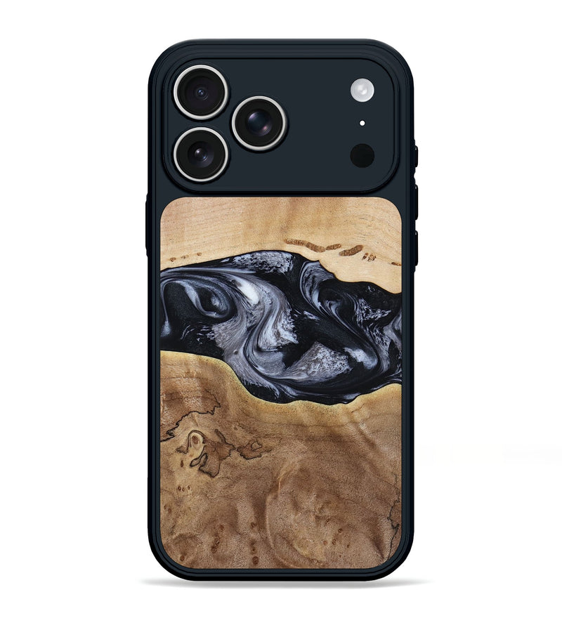 iPhone 17 Pro Max Wood Phone Case - Bryce (Black & White, 797408)