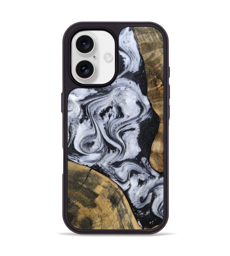 iPhone 17 Wood Phone Case - Bessie (Black & White, 797410)
