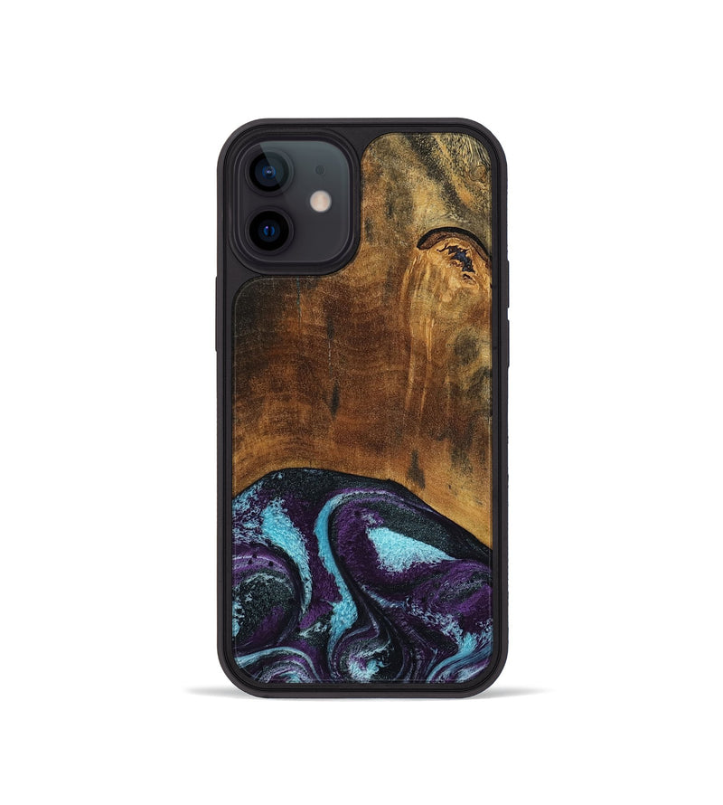 iPhone 12 mini Wood Phone Case - Maxim (Purple, 797418)