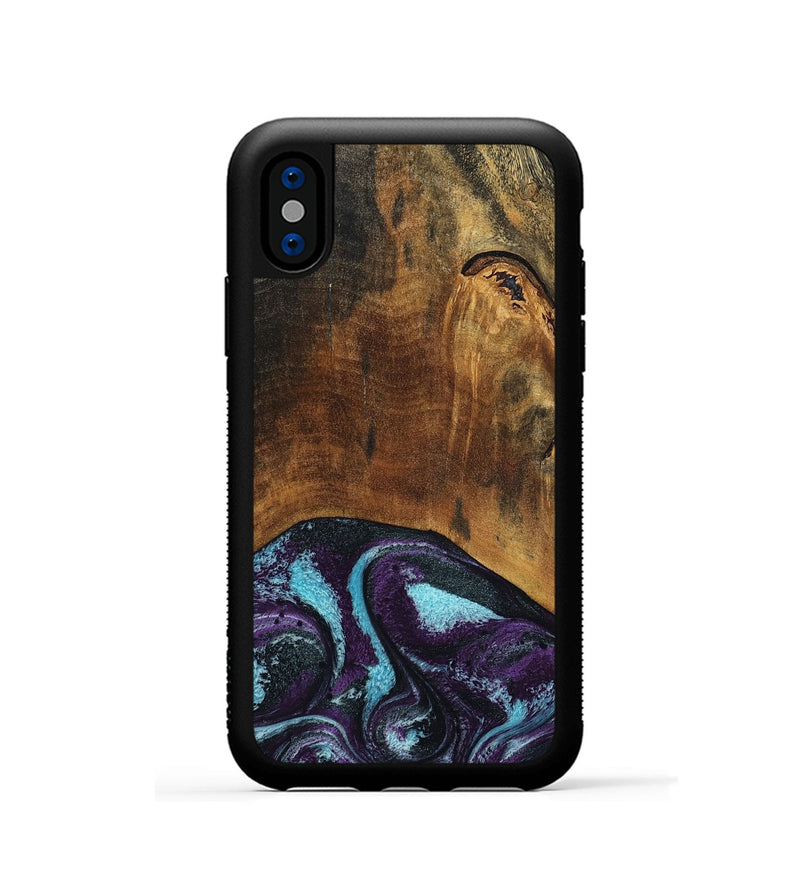 iPhone Xs Wood Phone Case - Maxim (Purple, 797418)
