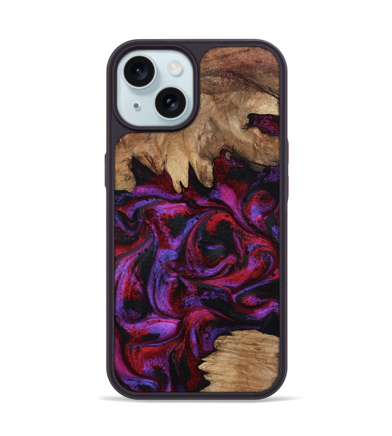 iPhone 15 Wood Phone Case - Kelly (Red, 797430)