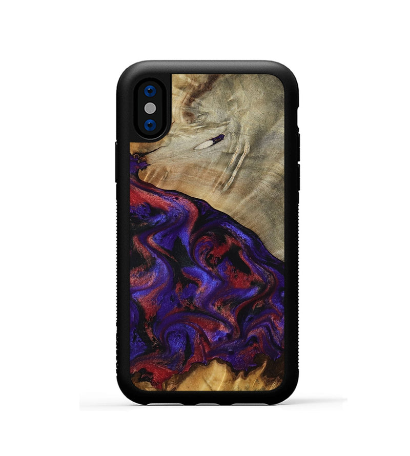 iPhone Xs Wood Phone Case - Darcie (Purple, 797438)