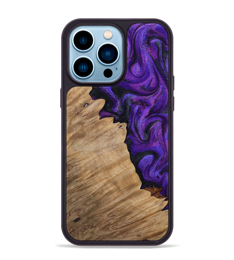 iPhone 14 Pro Max Wood Phone Case - Kyson (Purple, 797443)