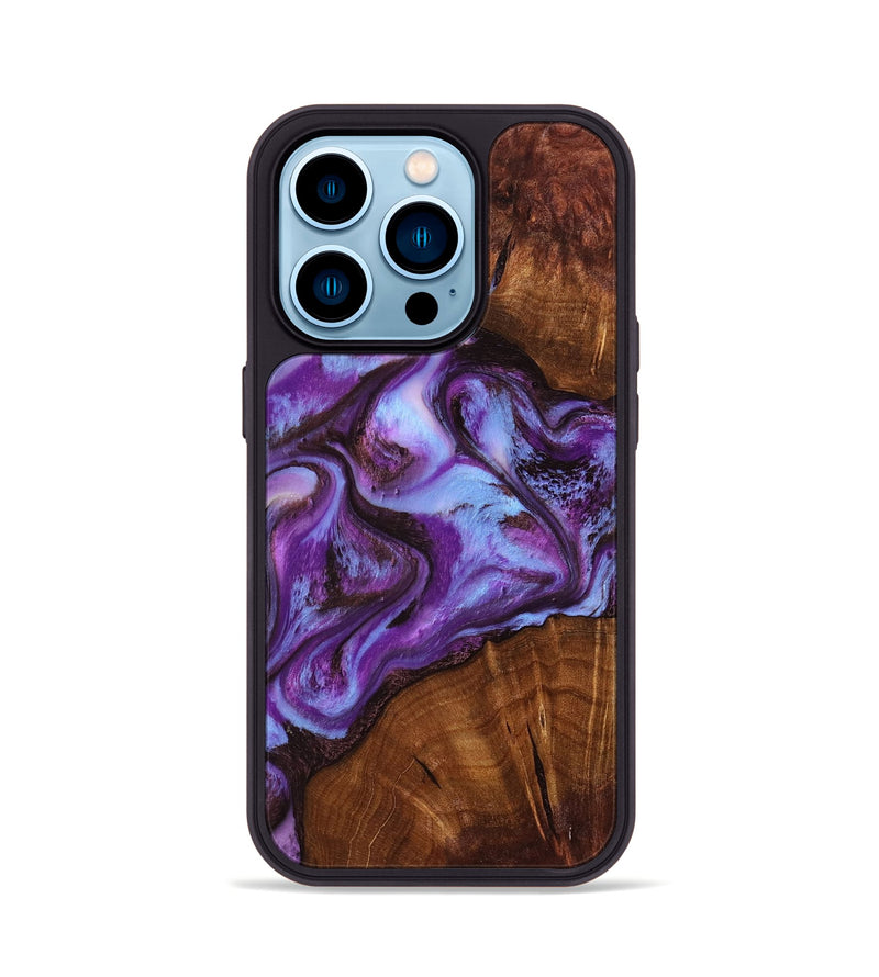 iPhone 14 Pro Wood Phone Case - Brinley (Purple, 797446)