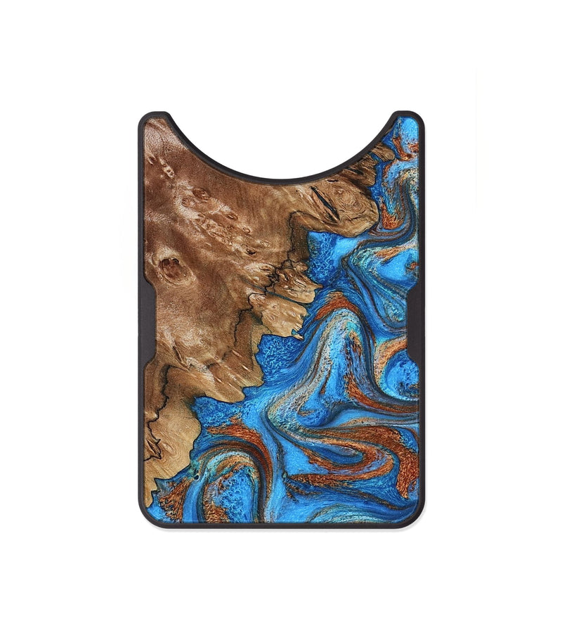 Alloy Wood Wallet - Delmar (Teal & Gold, 797449)
