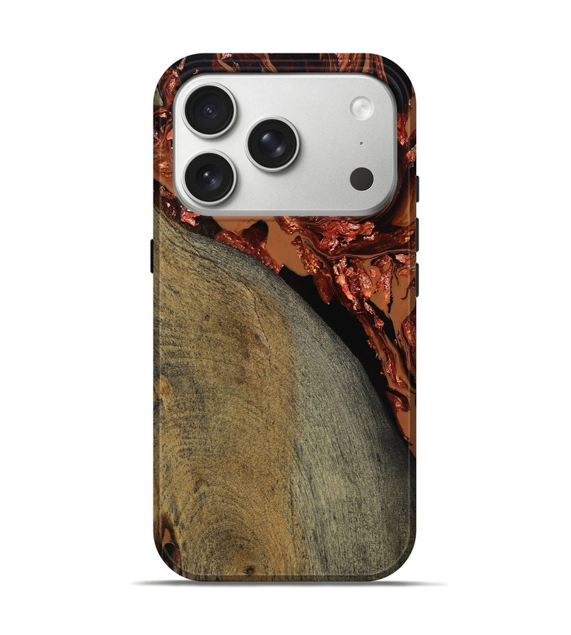 iPhone 17 Pro Wood Live Edge Phone Case - Maritza (Red, 797461)
