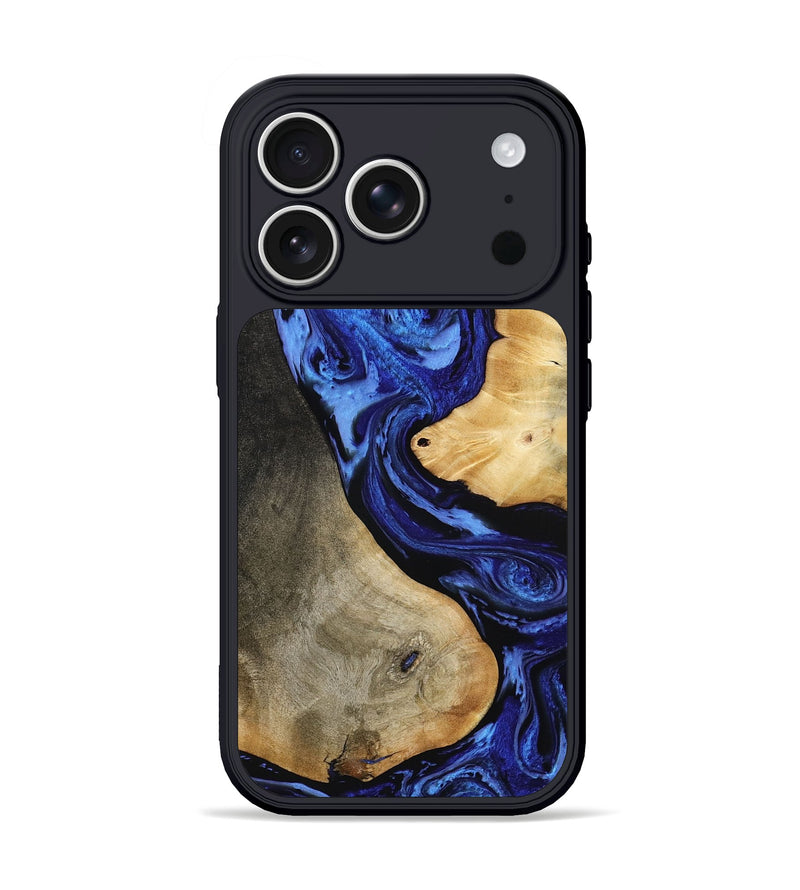 iPhone 17 Pro Wood Phone Case - Amara (Blue, 797498)