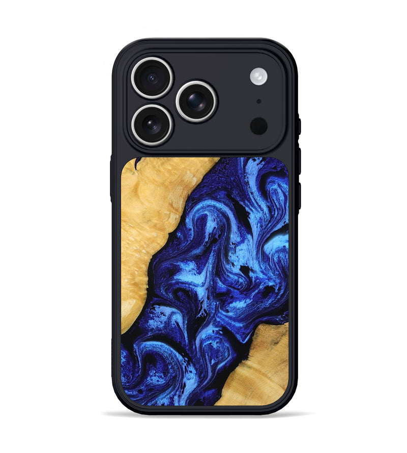 iPhone 17 Pro Wood Phone Case - Cliff (Blue, 797503)
